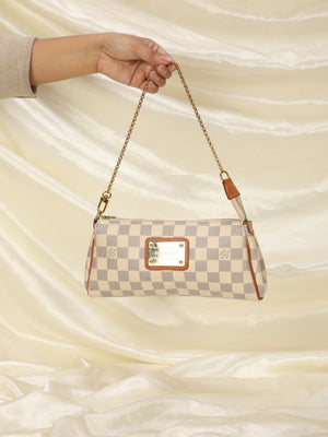 Louis Vuitton Eva Clutch Damier Azur Crossbody Bag