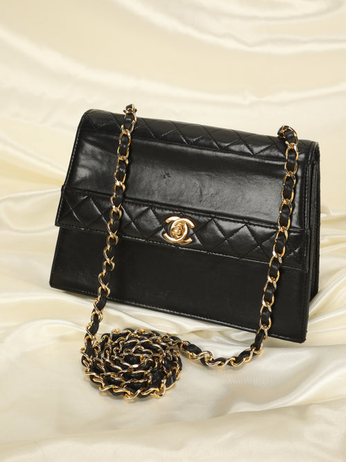 Chanel vintage lambskin 24k gold hardware trapezoid crossbody bag – Bag  Babes Boutique LLC