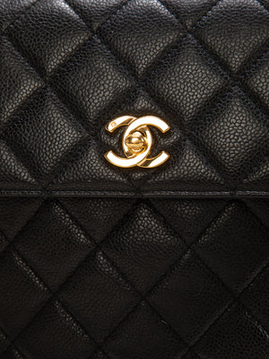 Chanel Caviar Turnlock Shoulder Bag