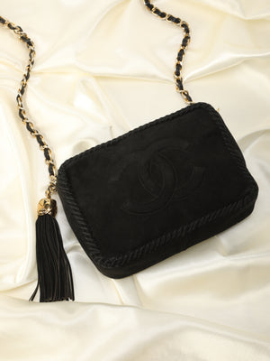 Chanel Suede Whipstitch Camera Bag