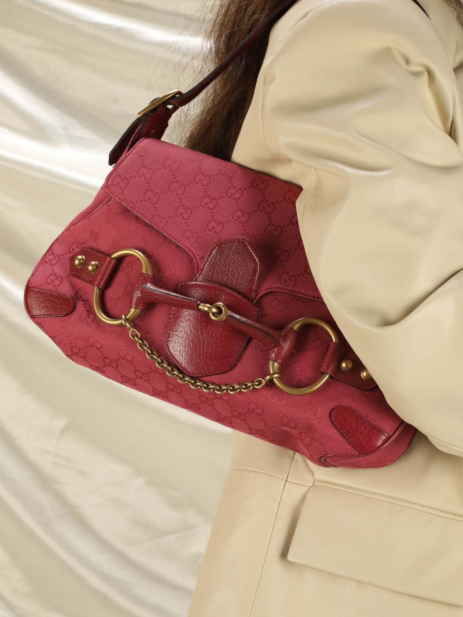 Gucci Monogram Pink Shoulder Bag