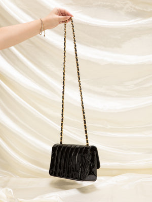 Chanel Patent Vertical Flap Bag