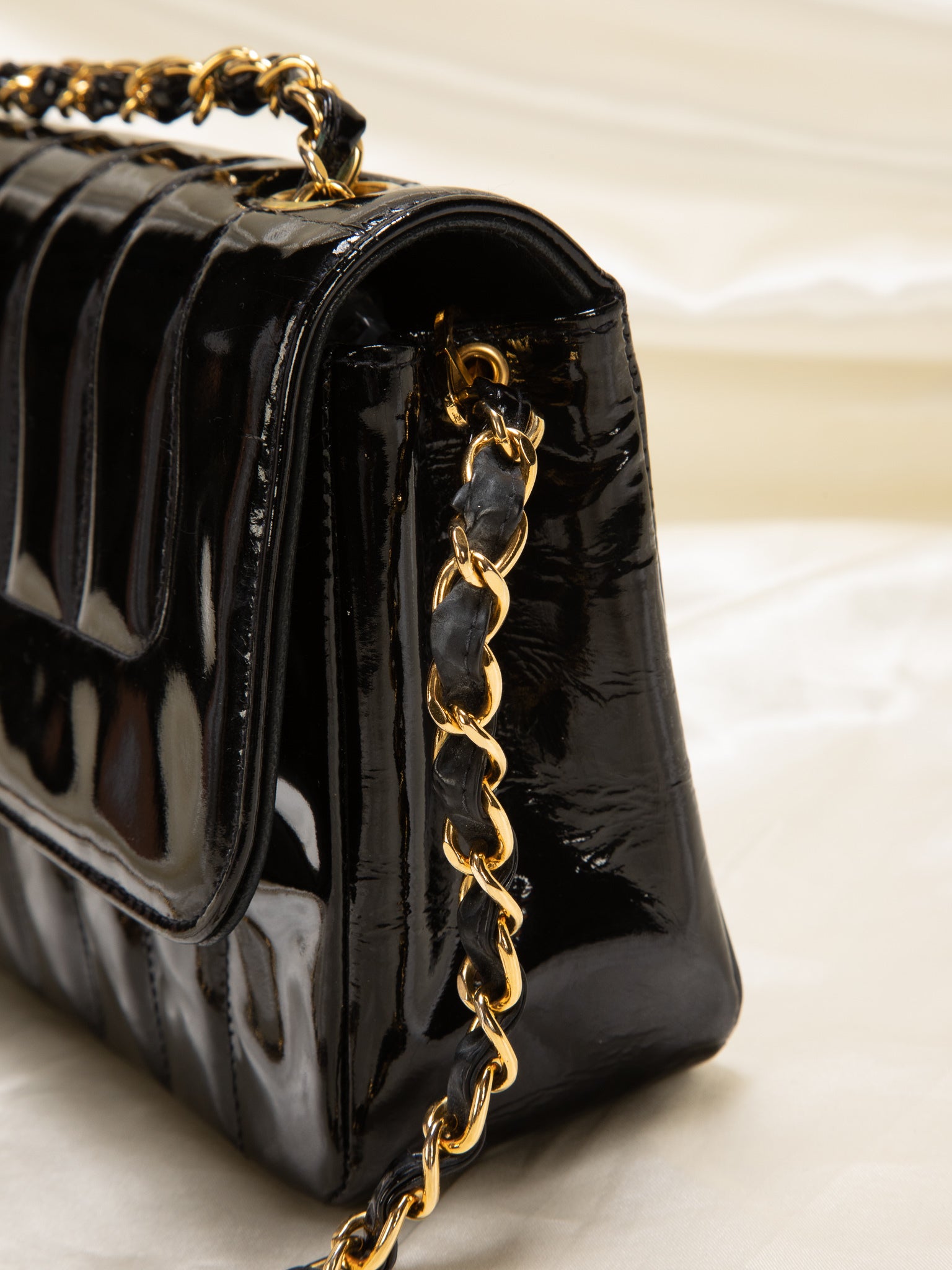 Chanel Patent Vertical Flap Bag – SFN