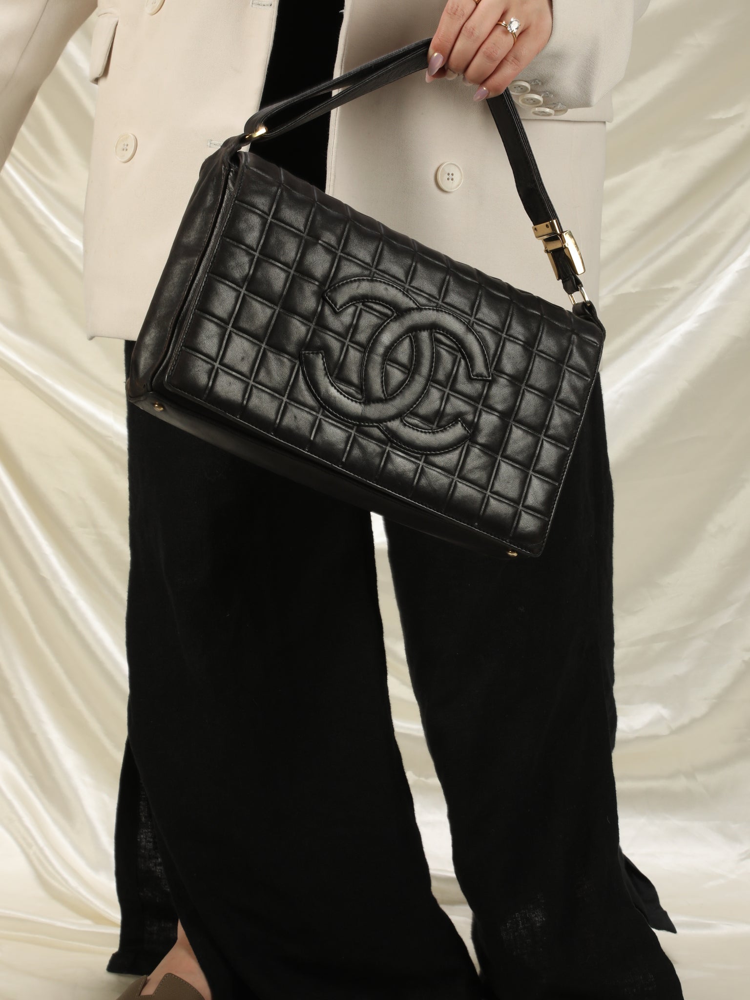 Chanel Lambskin Chocolate Bar Multichain Flap Bag