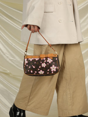 Louis Vuitton Takashi Murakami Cherry Blossom Pochette - Brown