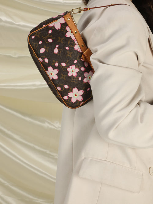 Limited Edition Louis Vuitton Takashi Murakami Cherry Blossom Pochette – SFN