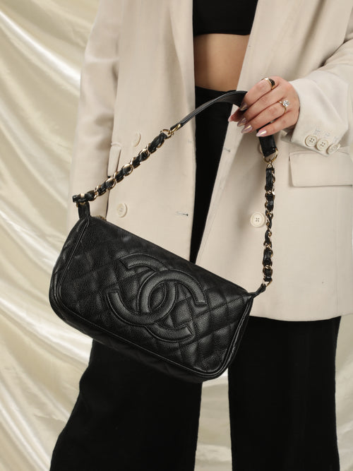Chanel Timeless CC Black Quilted Caviar Shopping Tote Bag ○ Labellov ○ Buy  and Sell Authentic Luxury