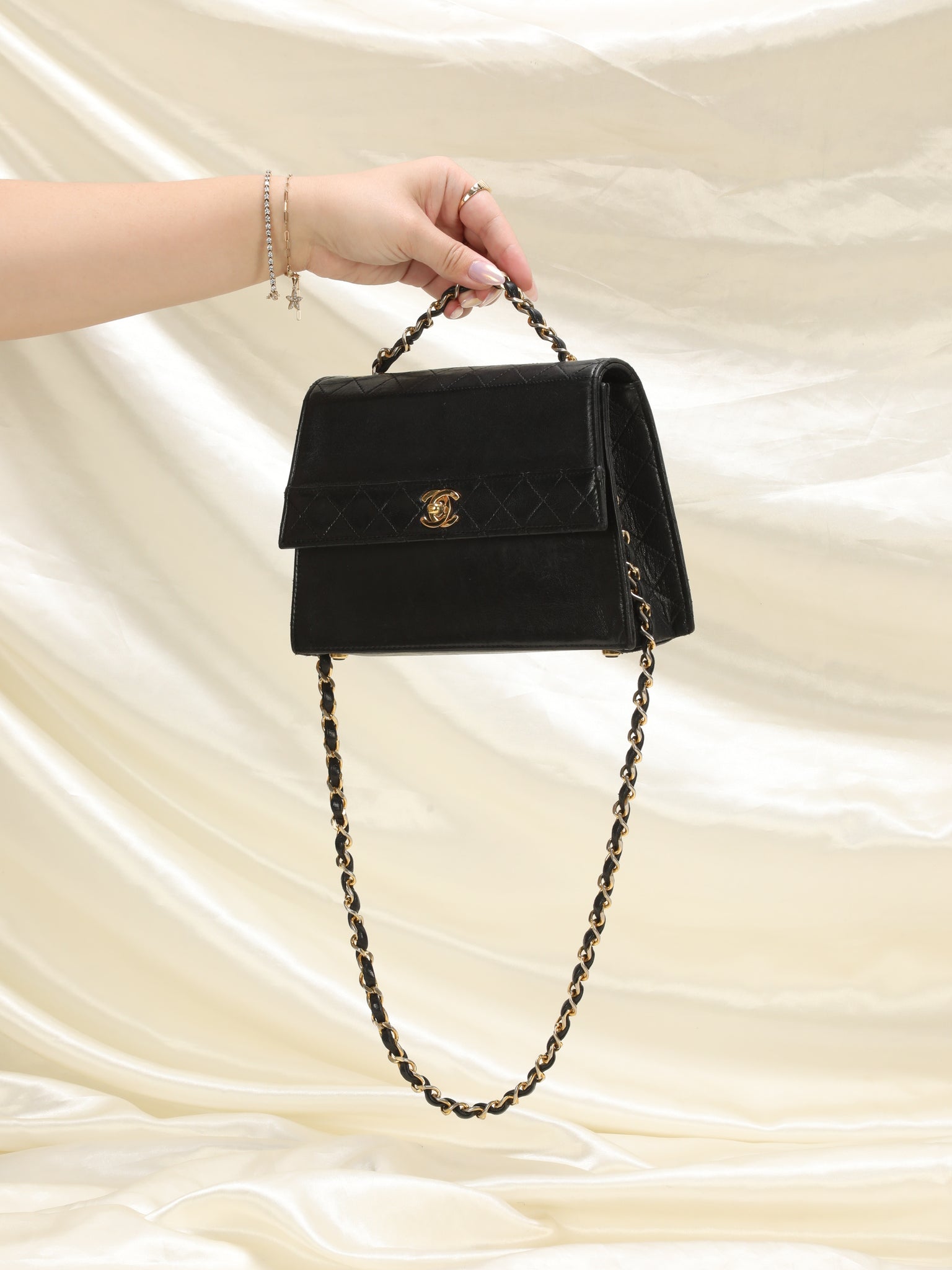Chanel Sheepskin Trapezio Mini Flap Bag - FINAL SALE (SHF-21135