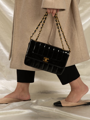 Chanel Patent Vertical Flap Bag