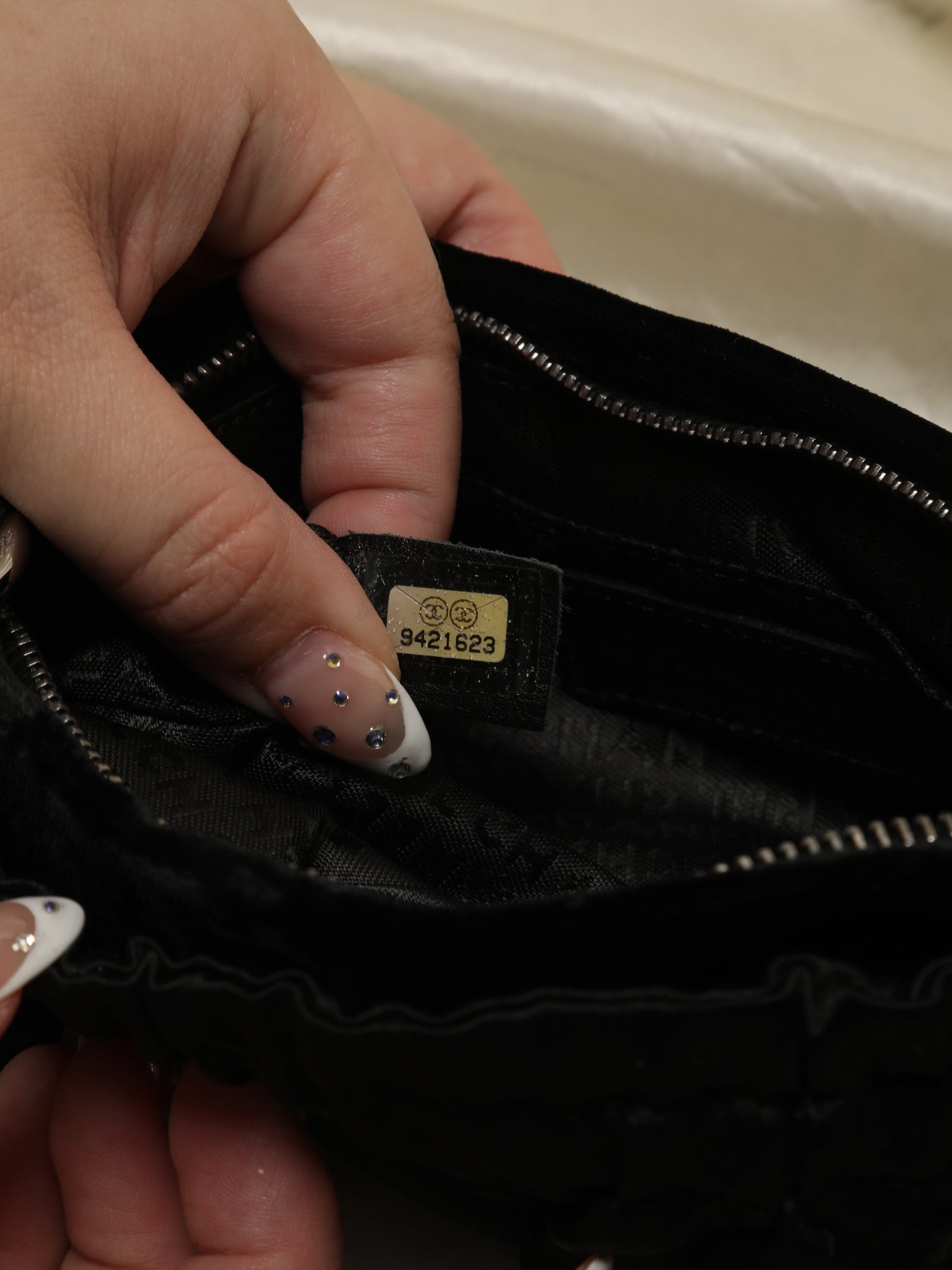 Rare Chanel Nano Velvet Flap Bag – SFN