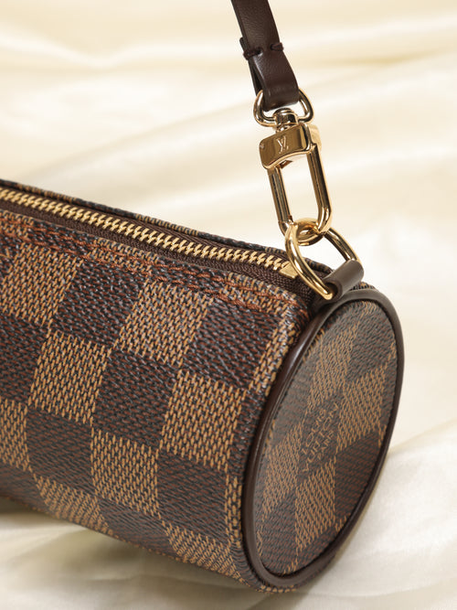 Louis Vuitton, Bags, Louis Vuitton Damier Ebene Papillon 3 Hand Bag N5303  Lv Auth 40022