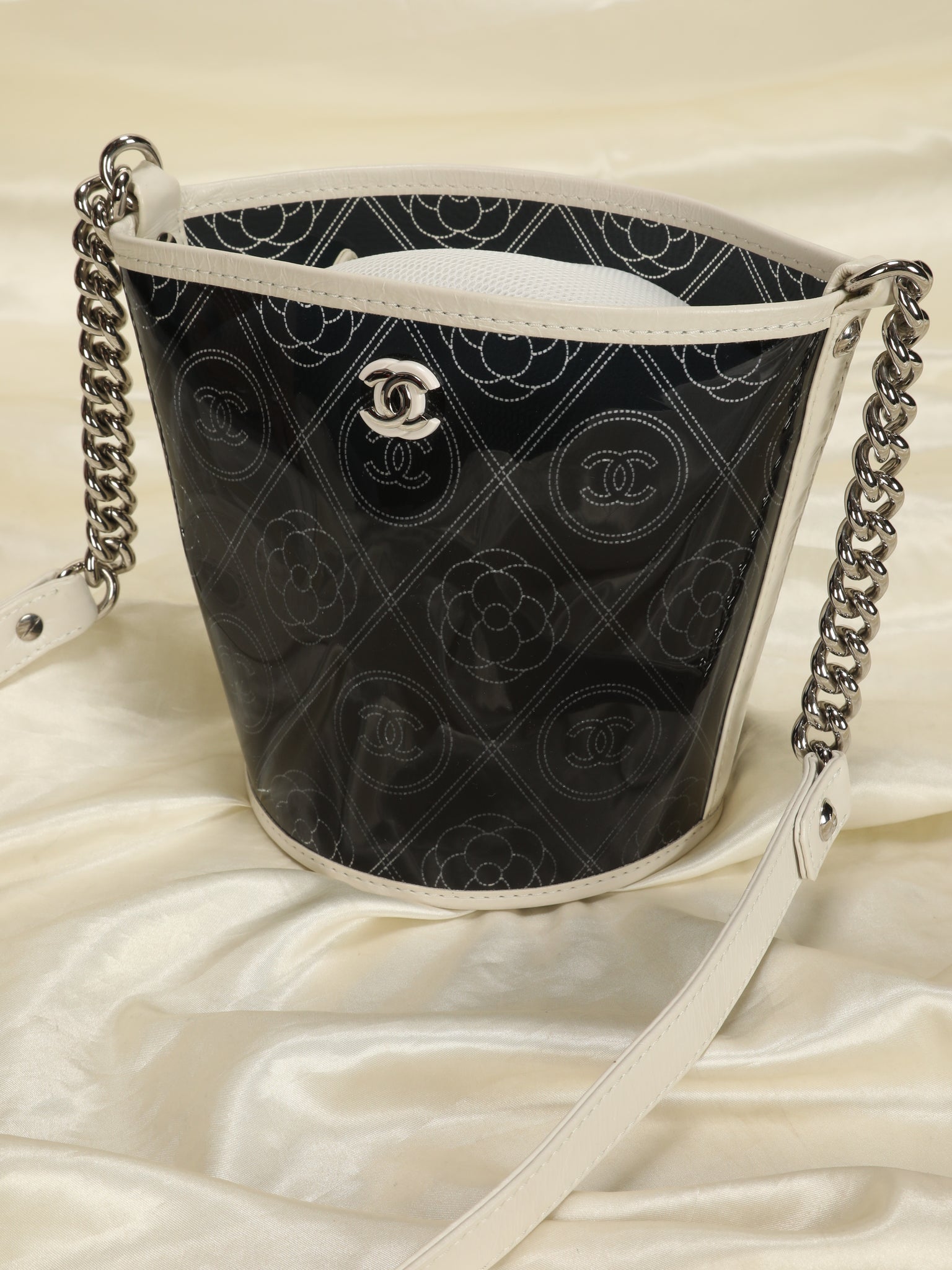 Rare Chanel Camellia Bucket Bag