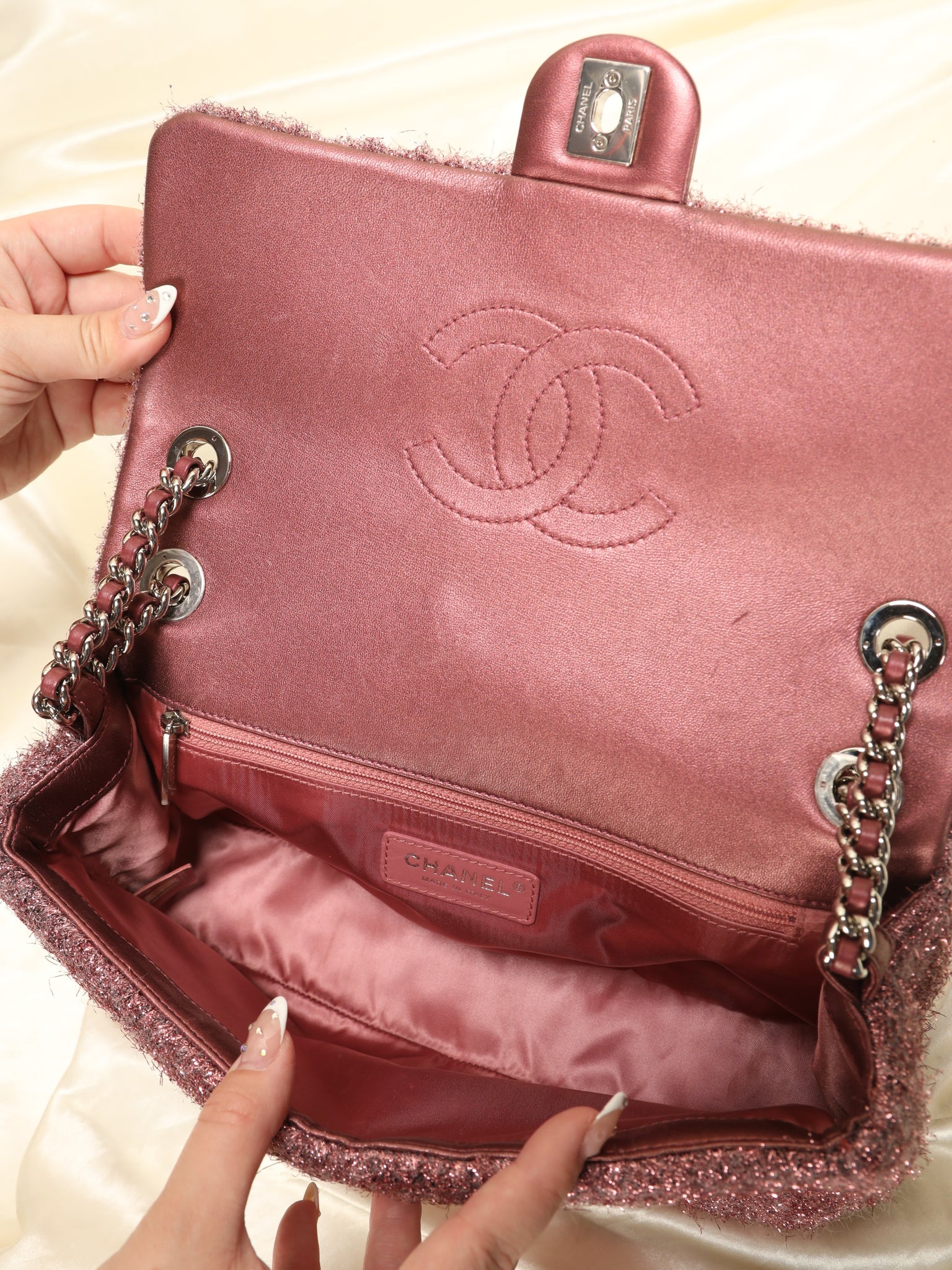 Rare Chanel Quilted Glitzy Flap Bag