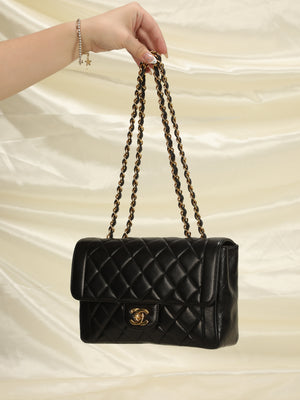 Rare Chanel Lambskin Quilted Half Flap