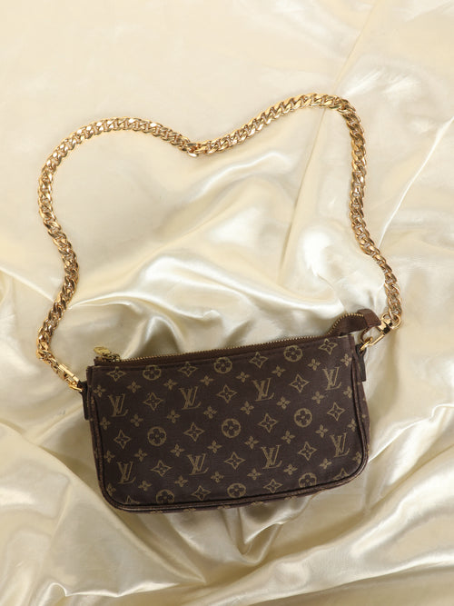 Louis Vuitton Mini Lin Pochette Accessoires - Brown Mini Bags