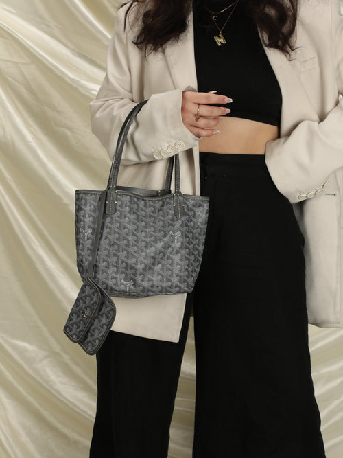 Goyard, Bags, Goyard Anjou Mini Bag Grey