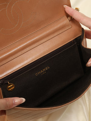 Chanel Lambskin Nude Shoulder Bag