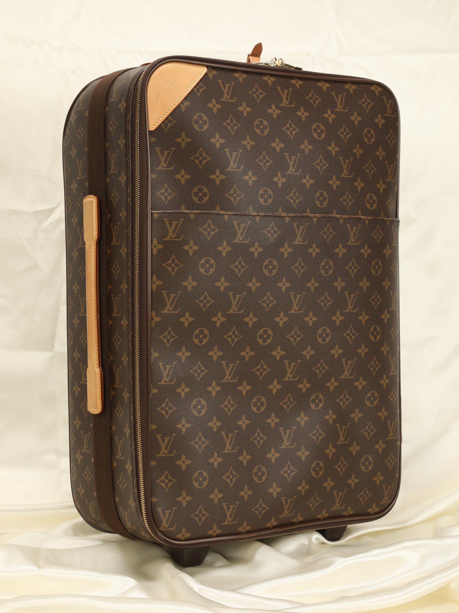 Louis Vuitton Pegase 55 Monogram Travel Carry Bag Suitcase Leather Brown 
