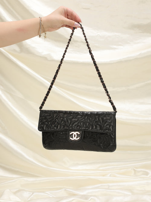 Extremely Rare Chanel Rose Gold Lambskin Camellia Flap Bag – SFN