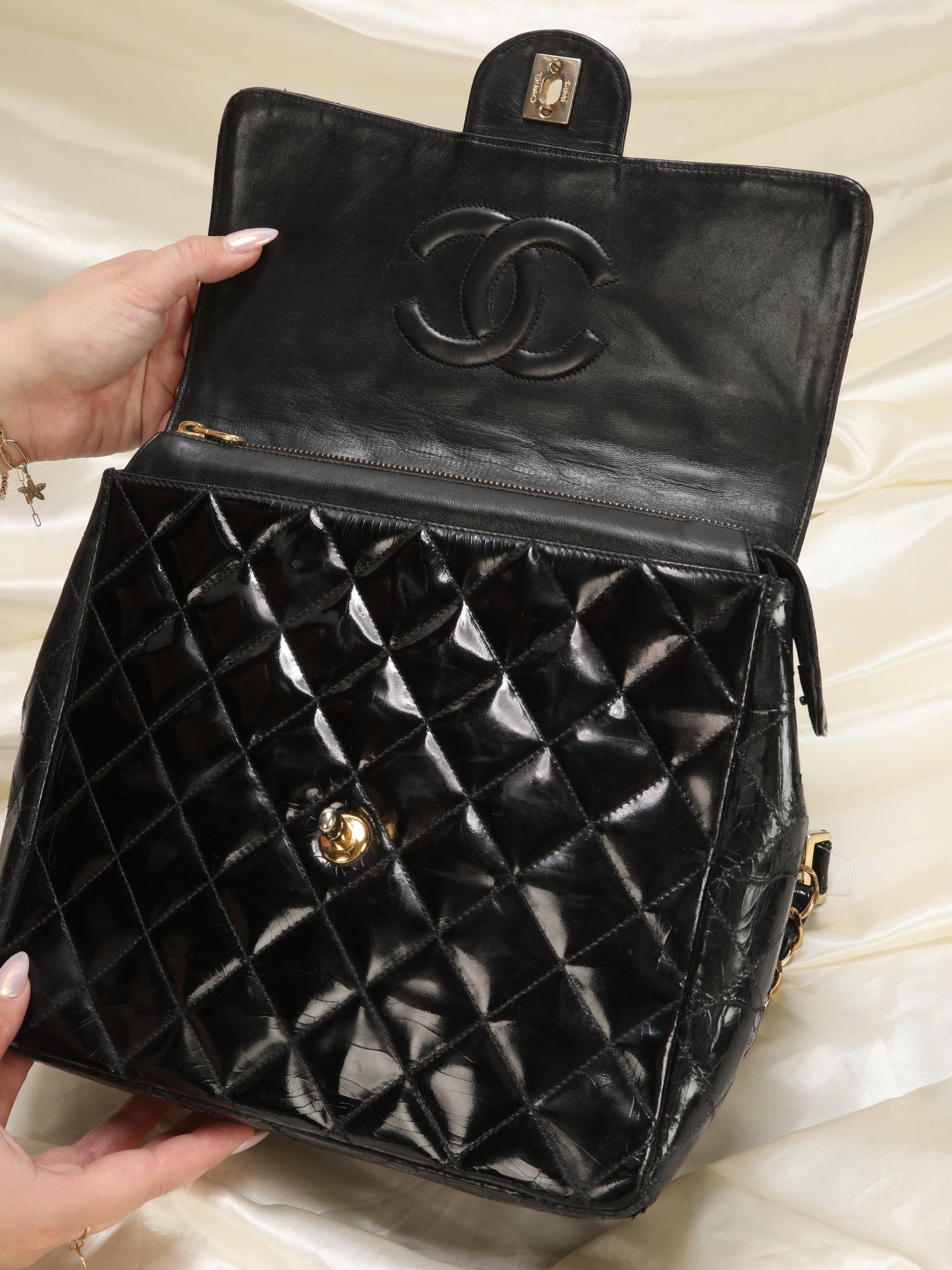 Rare Chanel Patent Turnlock Backpack – SFN