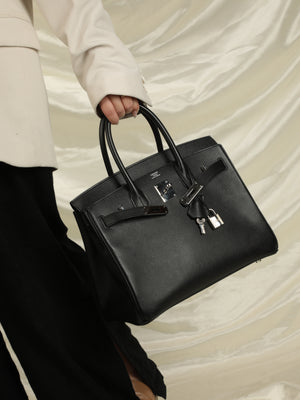 Hermes Epsom Leather Birkin 30 Bag Noir – STYLISHTOP