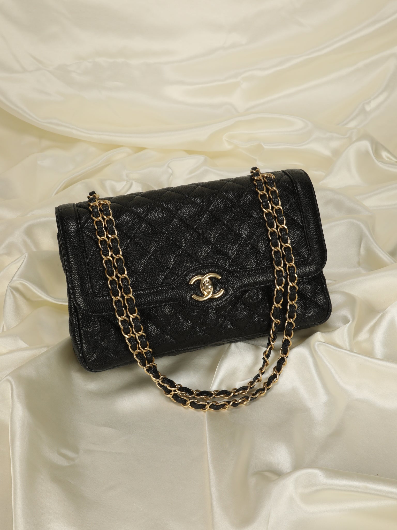Chanel Beige Quilted Lambskin Vintage Medium Paris Limited Double Flap Bag  at 1stDibs