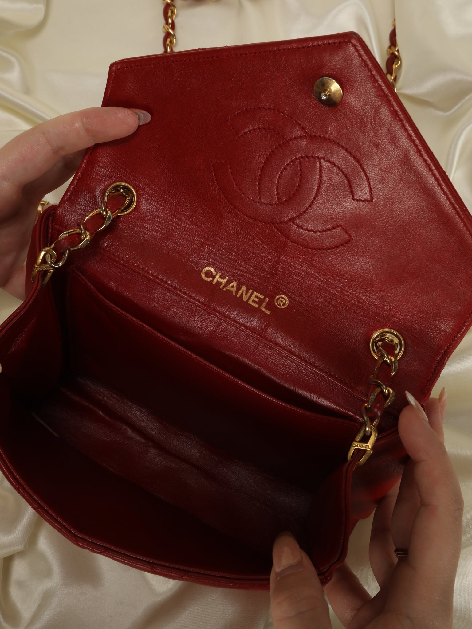 Rare Chanel Lambskin Mini Flap Bag