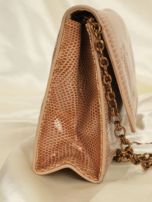 Chanel Lizard-Embossed Bag