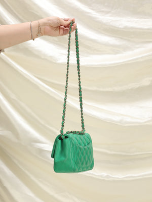 Rare Chanel Lambskin Square Green Mini Flap Bag – SFN