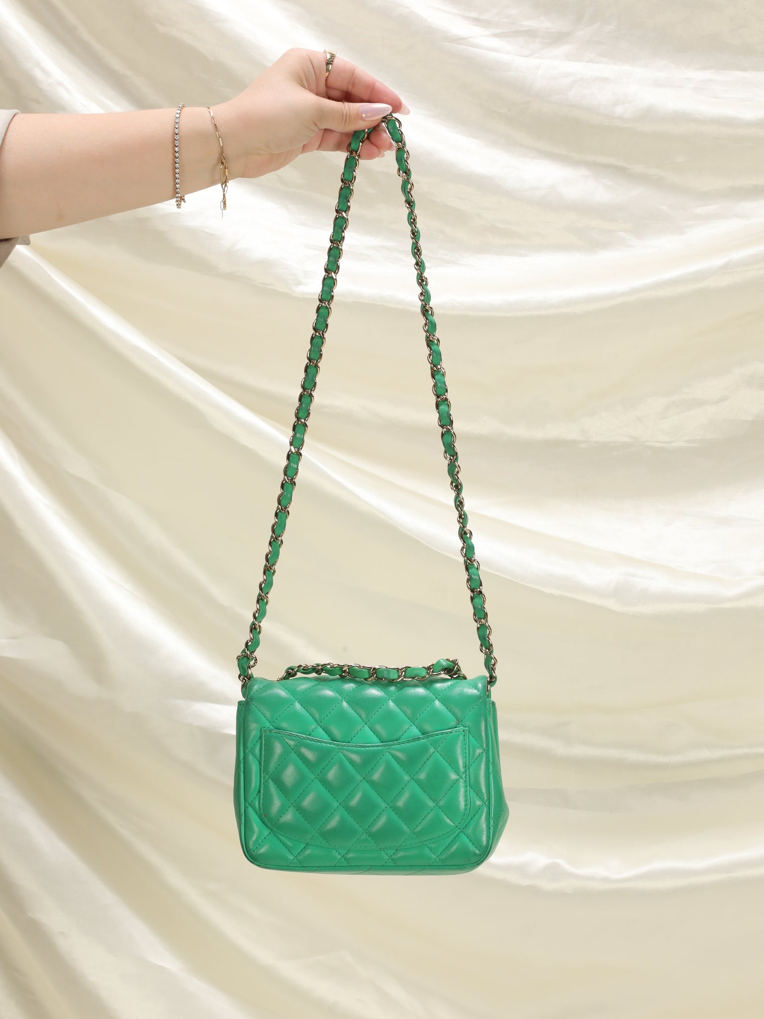 chanel green handbag