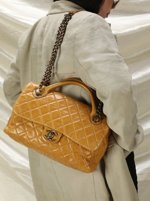 Chanel Coco Handle Shoulder Bag Beige Small