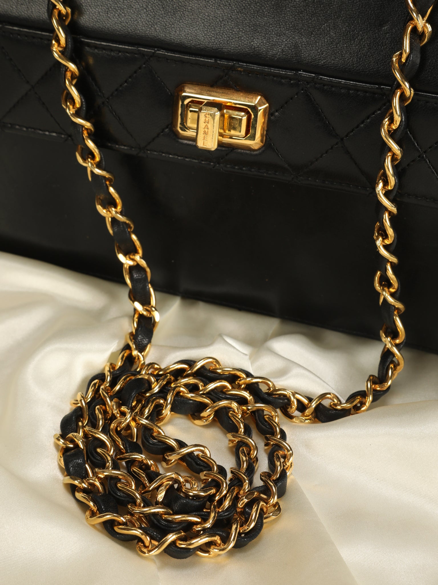 Chanel Vintage Mademoiselle Lock Trapezoid Flap Bag Quilted