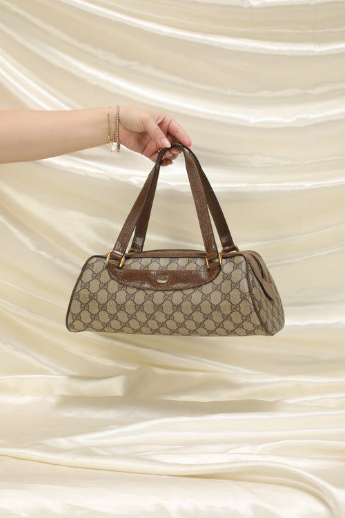 Gucci Vintage & New Brown Monogram Barrel Bag