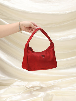Prada Re-edition 2005 Nylon Mini Bag in Red