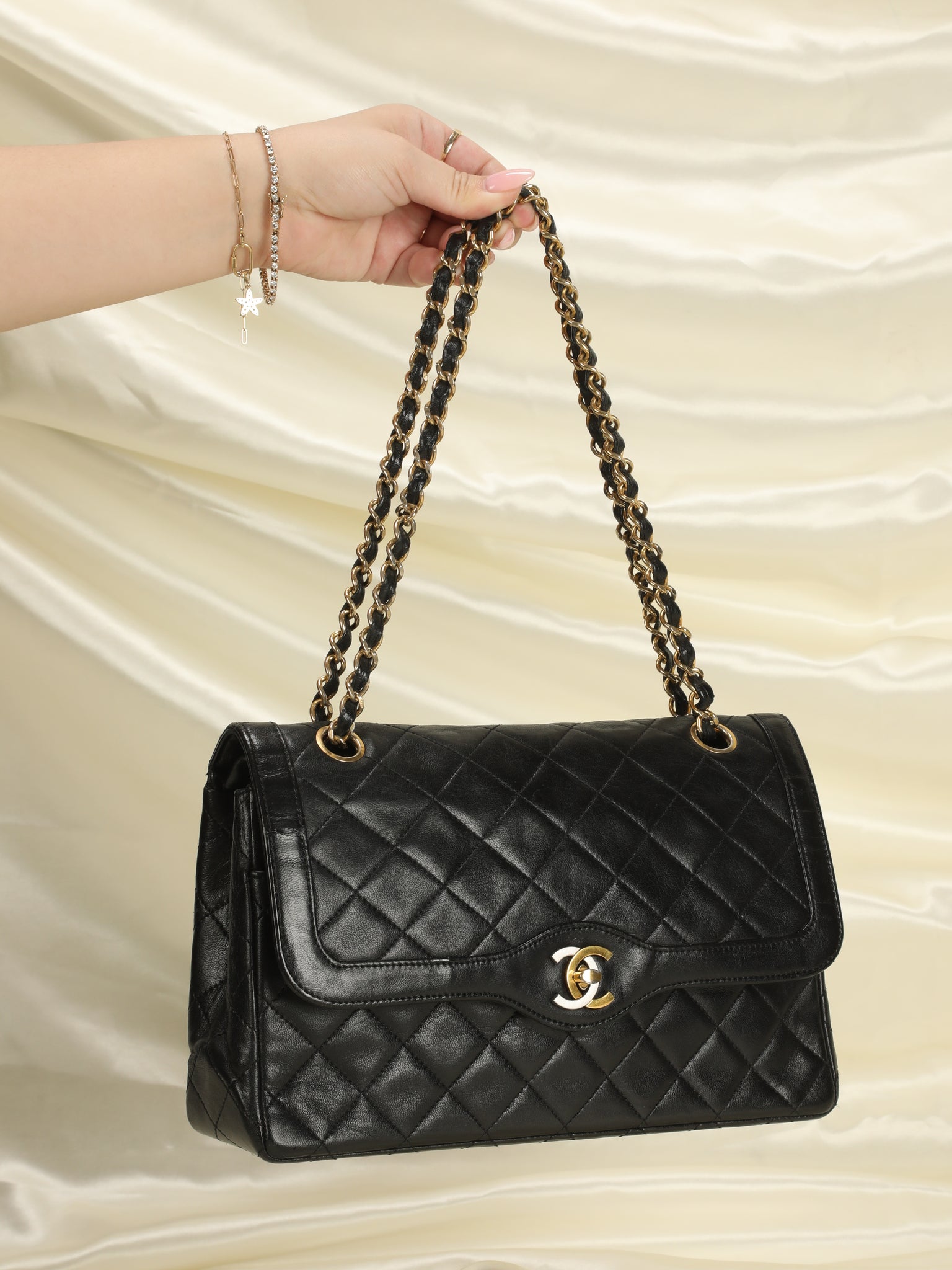 Chanel Nude Double Flap Classic Jumbo Shoulder Bag GHW – Reeluxs Luxury