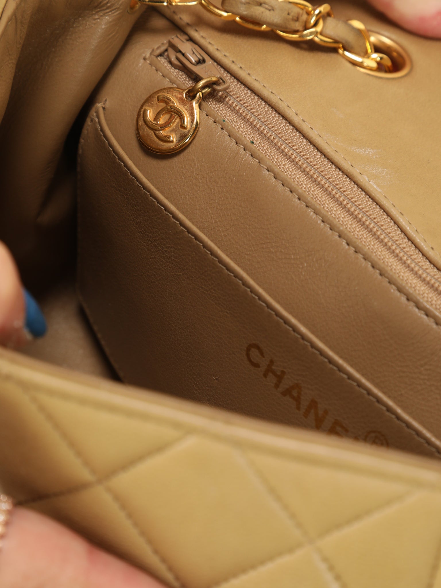 Chanel Taupe Small Diana Flap Bag
