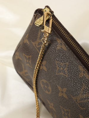 Louis Vuitton Félicie Pochette Womens Chain Shoulder Bag M61276 Brown, 014400018685