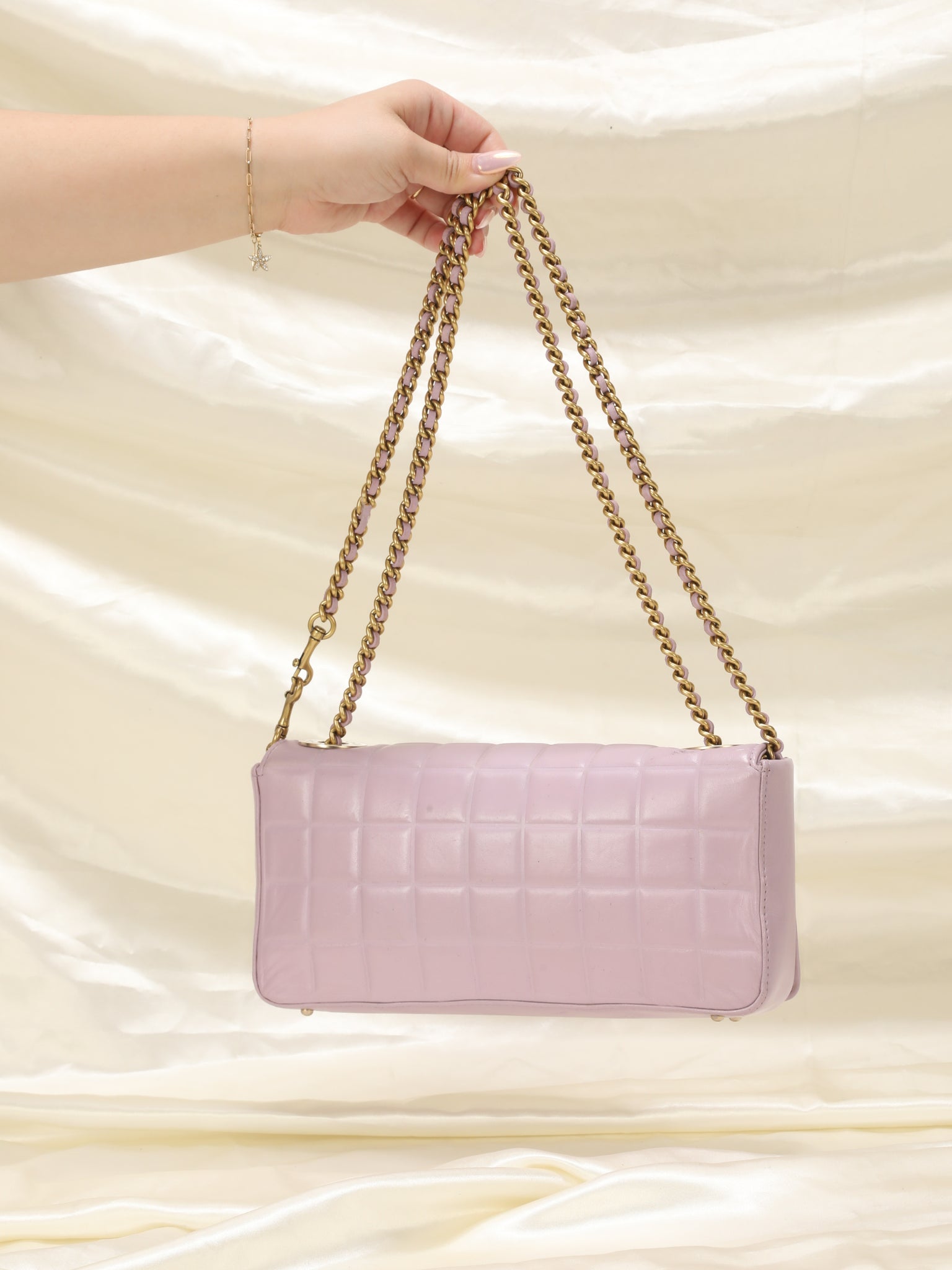 Chanel Double Flap Bag Mademoiselle Chocolate Bar Handle Clutch Rare  Collection,  in 2023