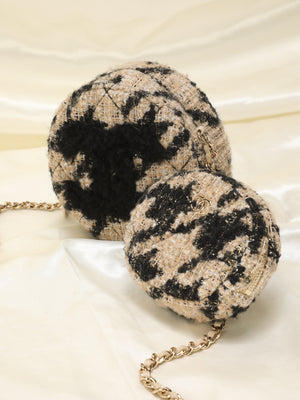 Chanel Tweed Circle Crossbody and Pouch