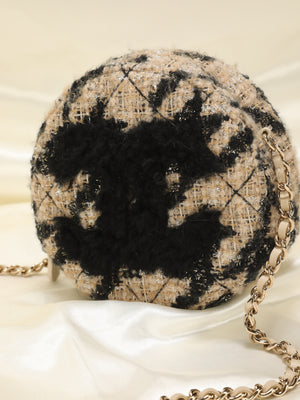Chanel Tweed Circle Crossbody and Pouch