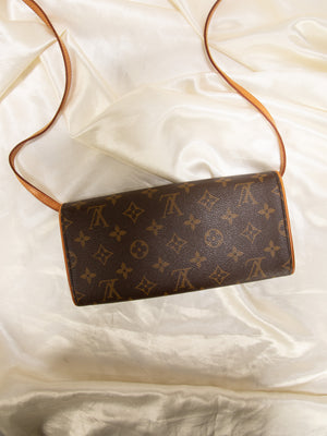 Brown Louis Vuitton Monogram Pochette Twin PM Crossbody Bag