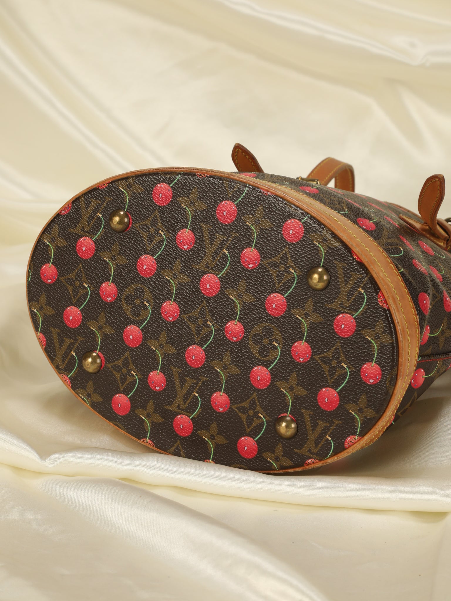 Louis Vuitton Vintage Limited Edition Cherry Cerise Petite Bucket Bag