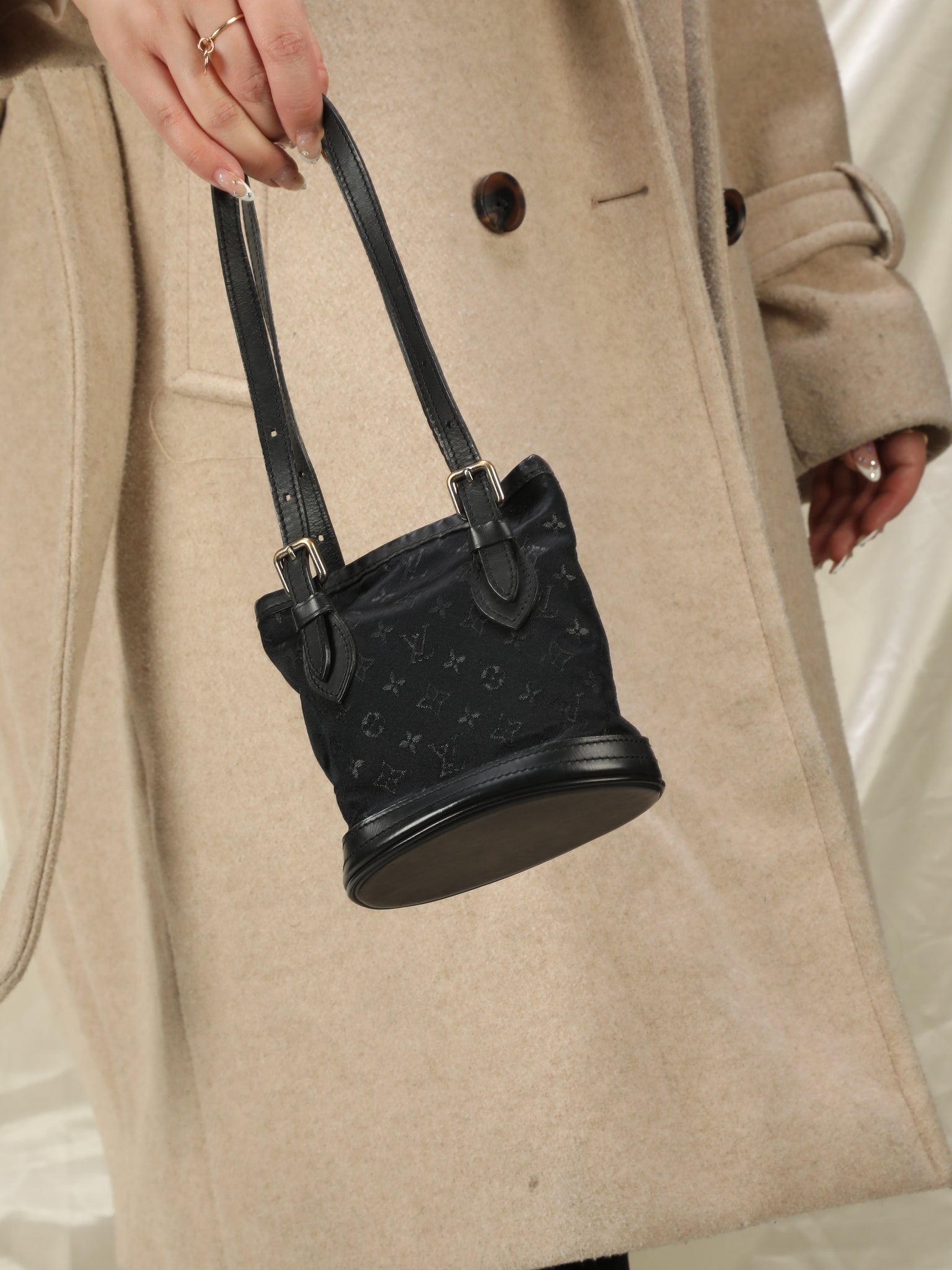 Rare Louis Vuitton Mini Satin Bucket Bag