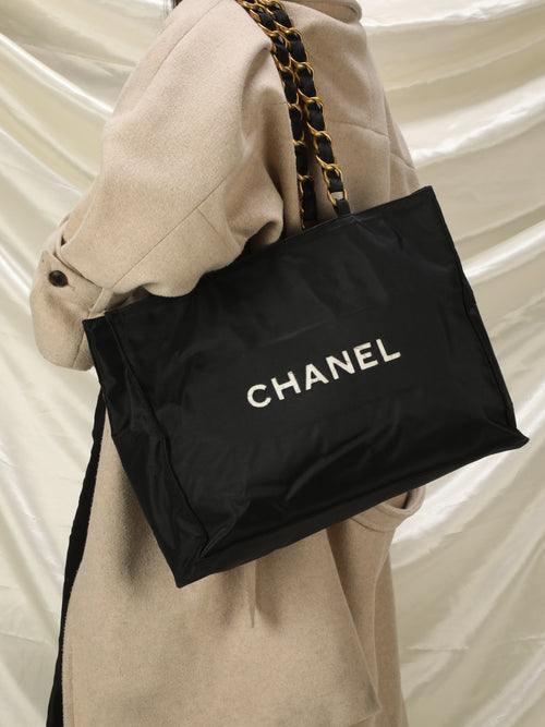Chanel Quilted Easy Shopping Tote - Black Totes, Handbags - CHA787123