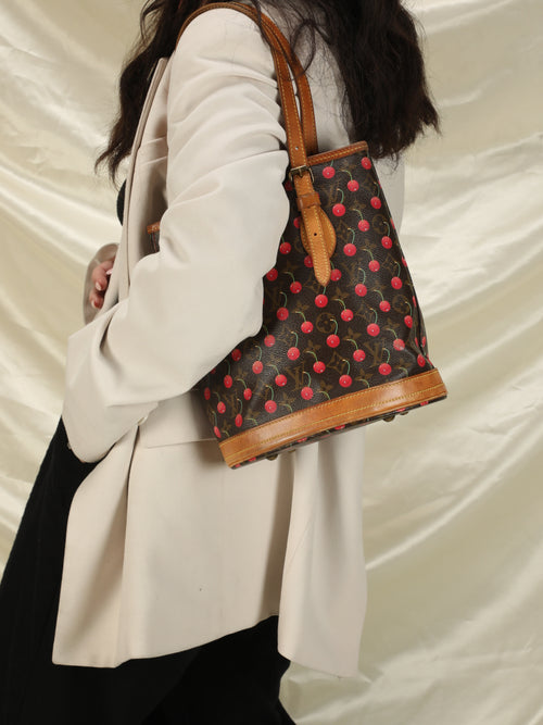 Louis Vuitton Takashi Murakami Cherry Bucket bag and Wallet .. collect, Louis Vuitton Bag