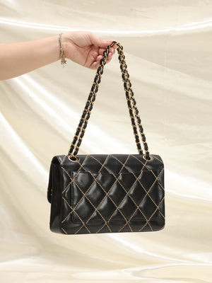 Chanel Calfskin Wild Stitch Flap Bag