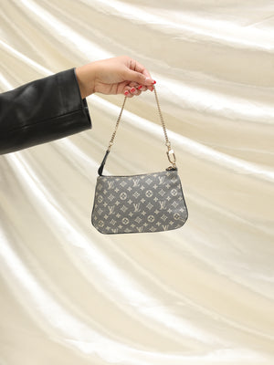 Louis Vuitton Pochette Accessoires Monogram Shoulder Bag Mini Brown Canvas  for sale online