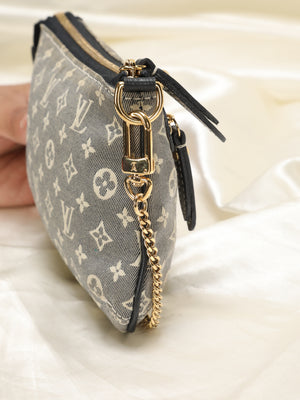 Louis Vuitton Monogram Denim Pochette Cles Key Pouch