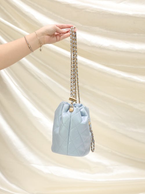 Chanel 2021 Bucket Chain Drawstring Bag - Bucket Bags, Handbags