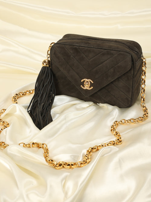 Chanel Suede Bijoux Camera Bag - Black Shoulder Bags, Handbags - CHA942502